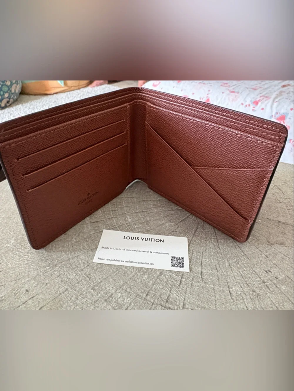 Louis Vuitton Monogram Canvas Bi-Fold Wallet in Brown and Gold